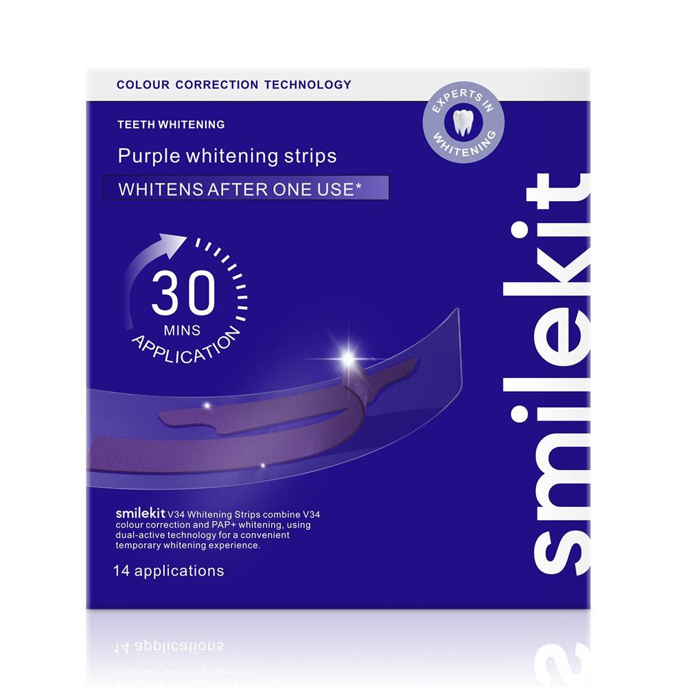Teeth Whitening Retainer - ﻿ Bandes blanchissantes Smilekit violettes V34