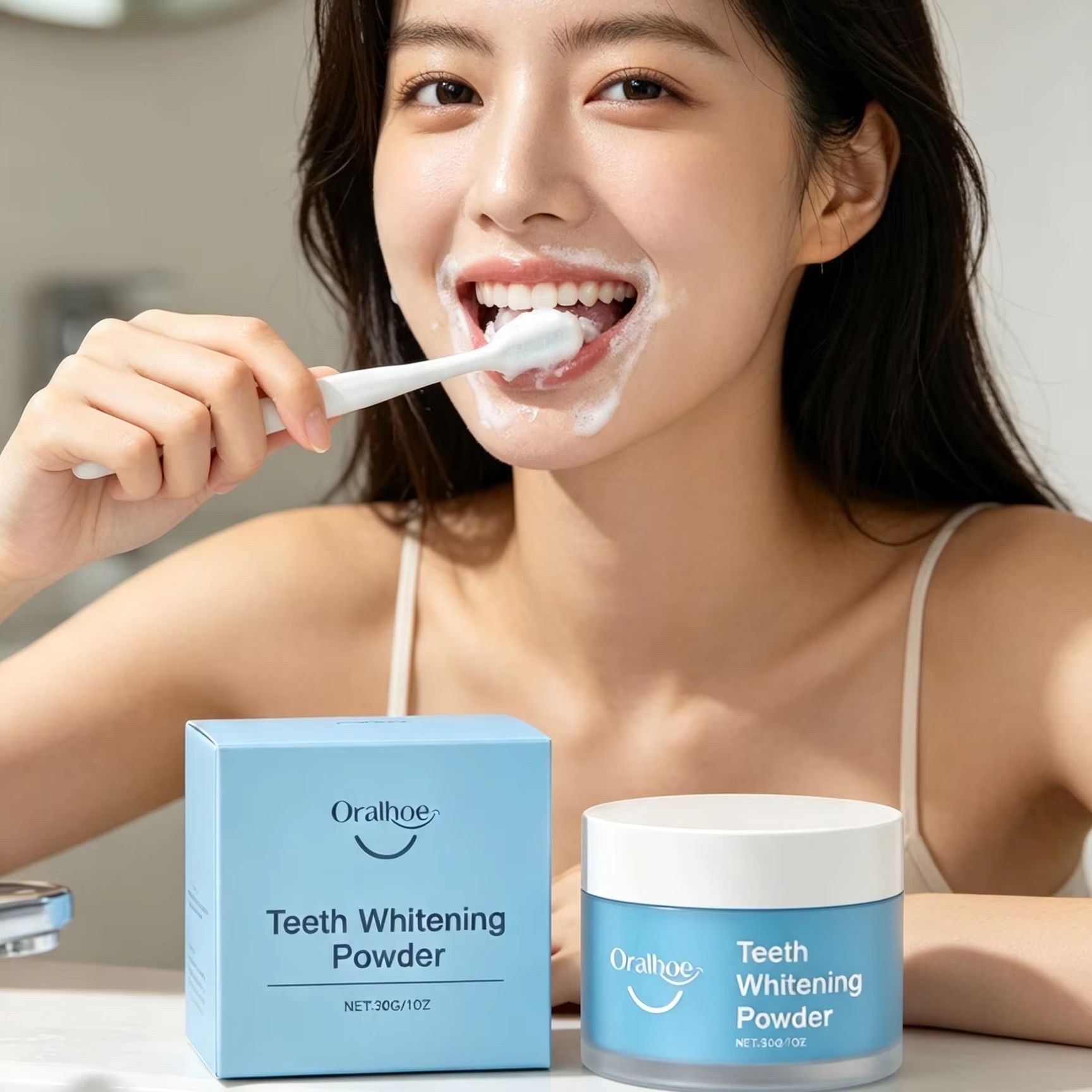 Teeth Whitening Powder - Poudre dentaire Oralhoe pour le brossage