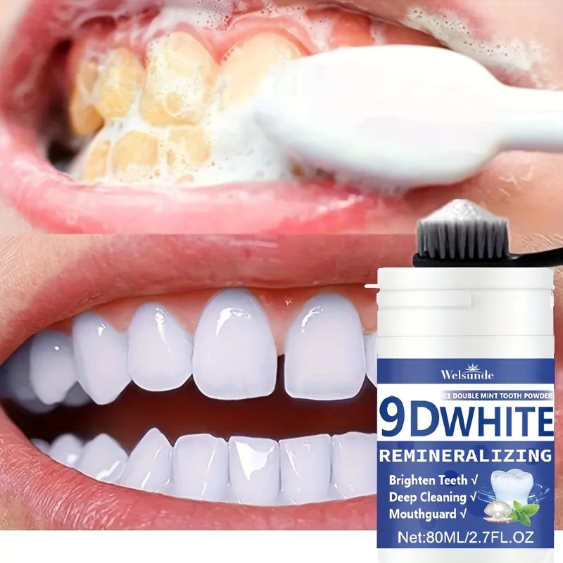 Teeth Whitening Remedies - Poudre dentaire reminéralisante à l'hydroxyapatite 9D,
