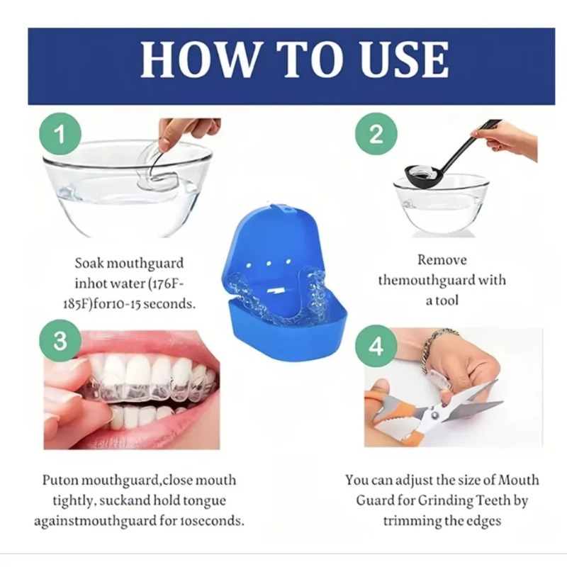 Lot de 4 protège-dents moulabl - Dental Guard Night avis et prix