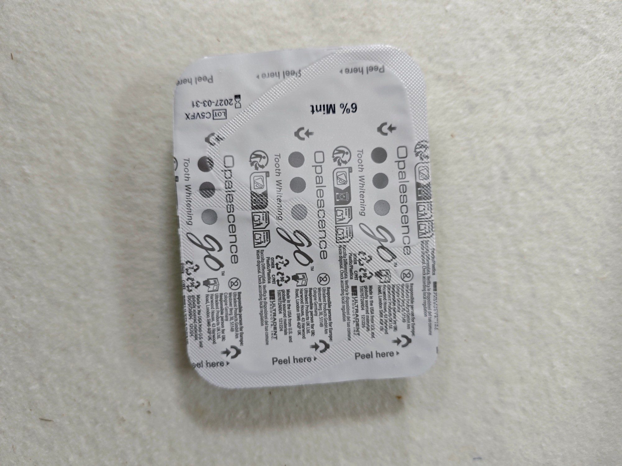 Ultradent Opalescence Go Patch - Teeth Whitening Opalescence Go avis et prix