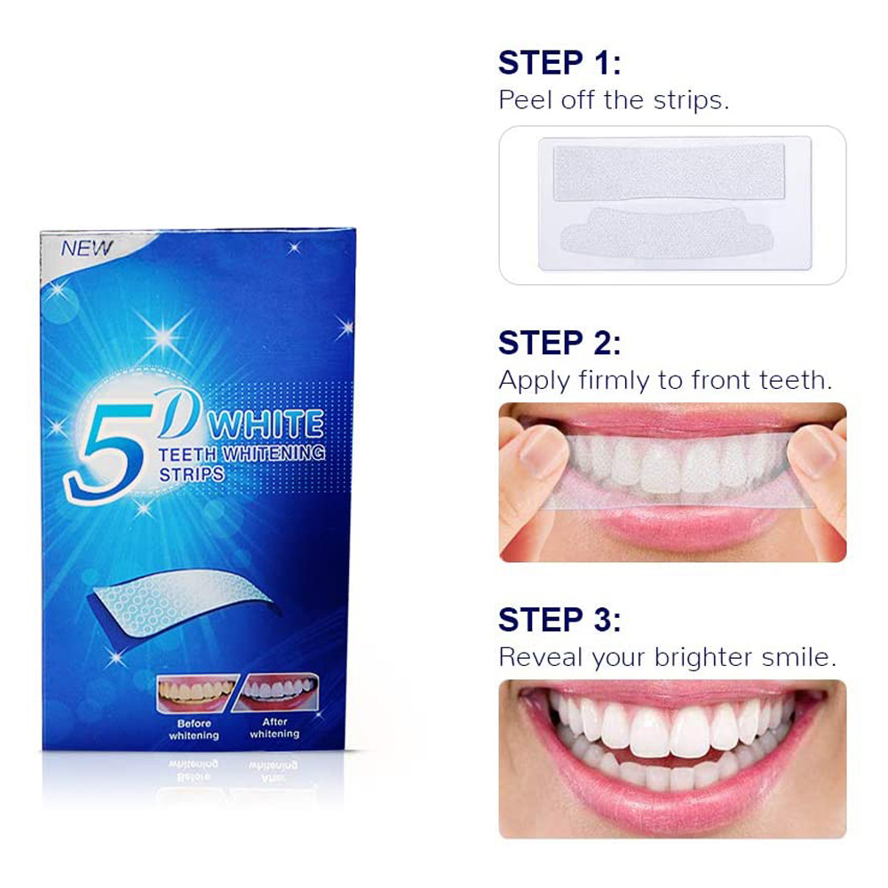 Bandelettes blanchissantes 5D  - Teeth Whitening Remedies avis et prix
