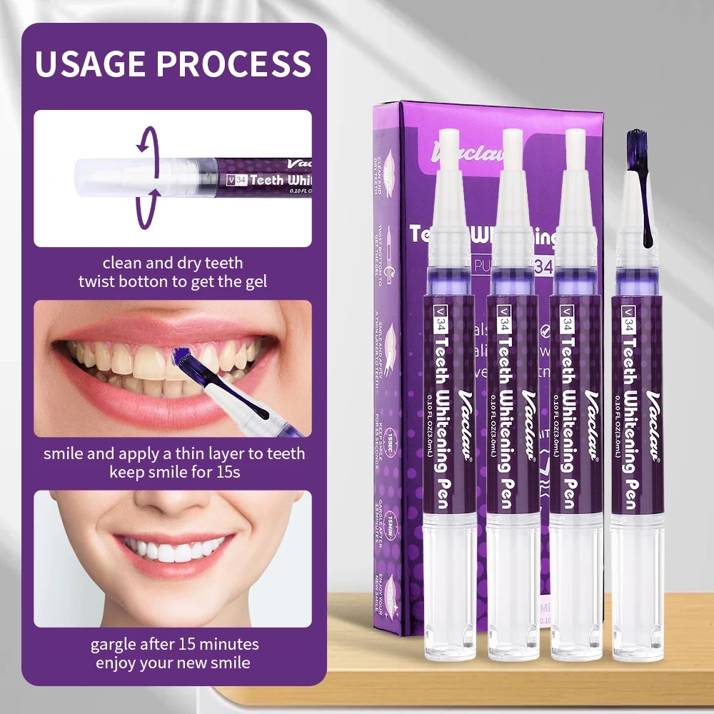 Vaclav V34 stylo gel de blanch - Teeth Whitening Remedies avis et prix